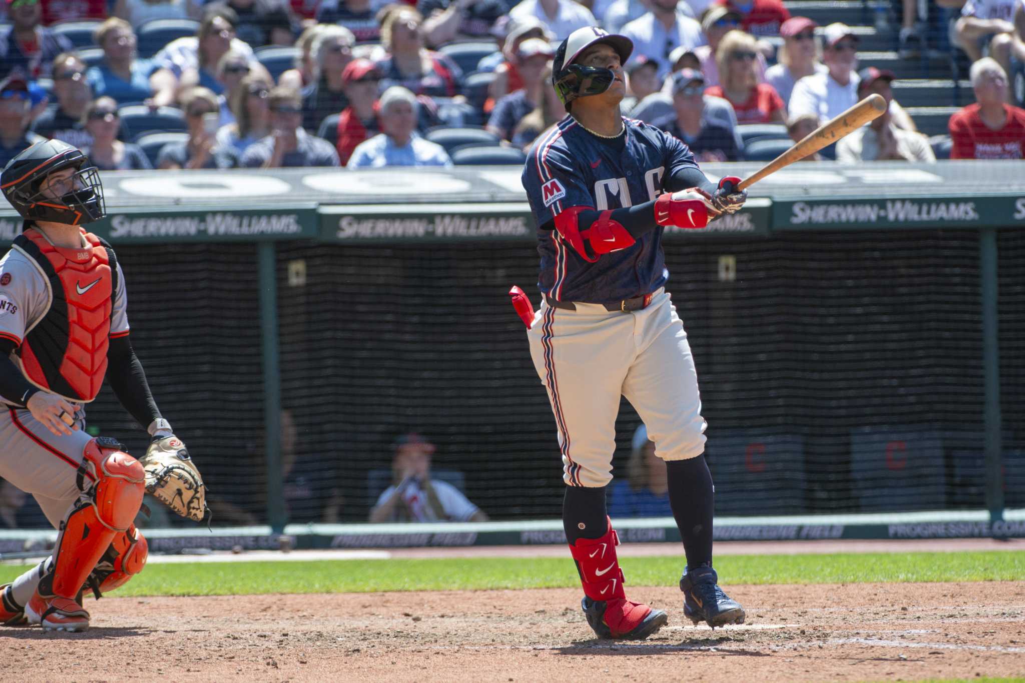 Bo Naylor's pinch-hit, 3-run homer sends AL Central-leading Guardians to 5-4 win over Giants