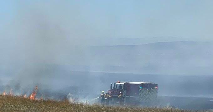 Grass fire near the Colorado Springs Airport reported