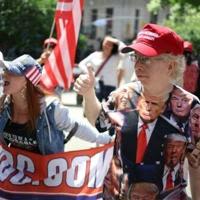 Along with some protesters -- both anti- and pro-Trump -- eager courtroom spectators have come from the four corners of the United States