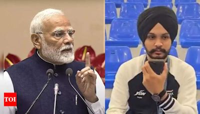 'Your efforts have paid off': PM Modi interacts with Sarabjot Singh after Olympic bronze | Paris Olympics 2024 News - Times of India