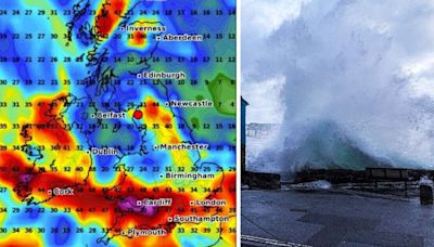 Weather maps reveal exact date UK will be hit by 500-mile rain bomb