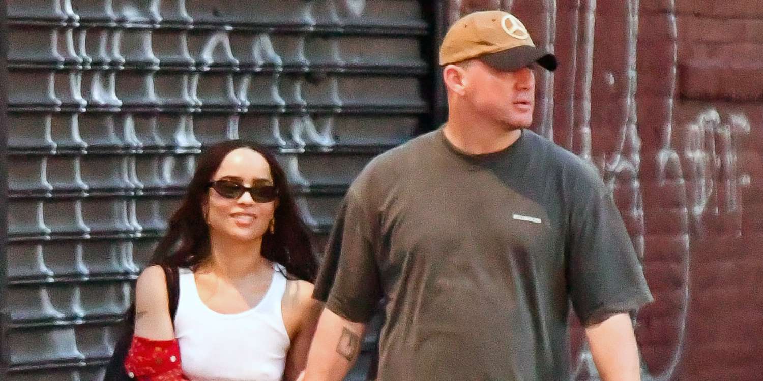 Channing Tatum and Zoë Kravitz Shared Sweet PDA In Coordinating Outfits