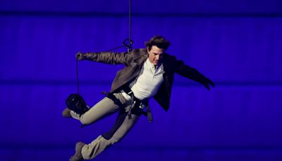 Tom Cruise Jumps Off Stade de France and Skydives to Hollywood Sign at Olympics Closing Ceremony, Handing Over Games to L.A.