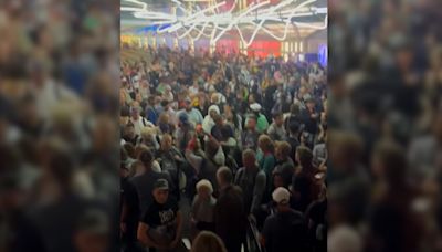 Video shows passengers sheltering in place at Chicago airports due to possible tornadoes