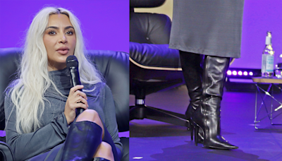 Kim Kardashian Dons Witch-Inspired Footwear in Balenciaga Knee-High Boots at OMR Festival 2024