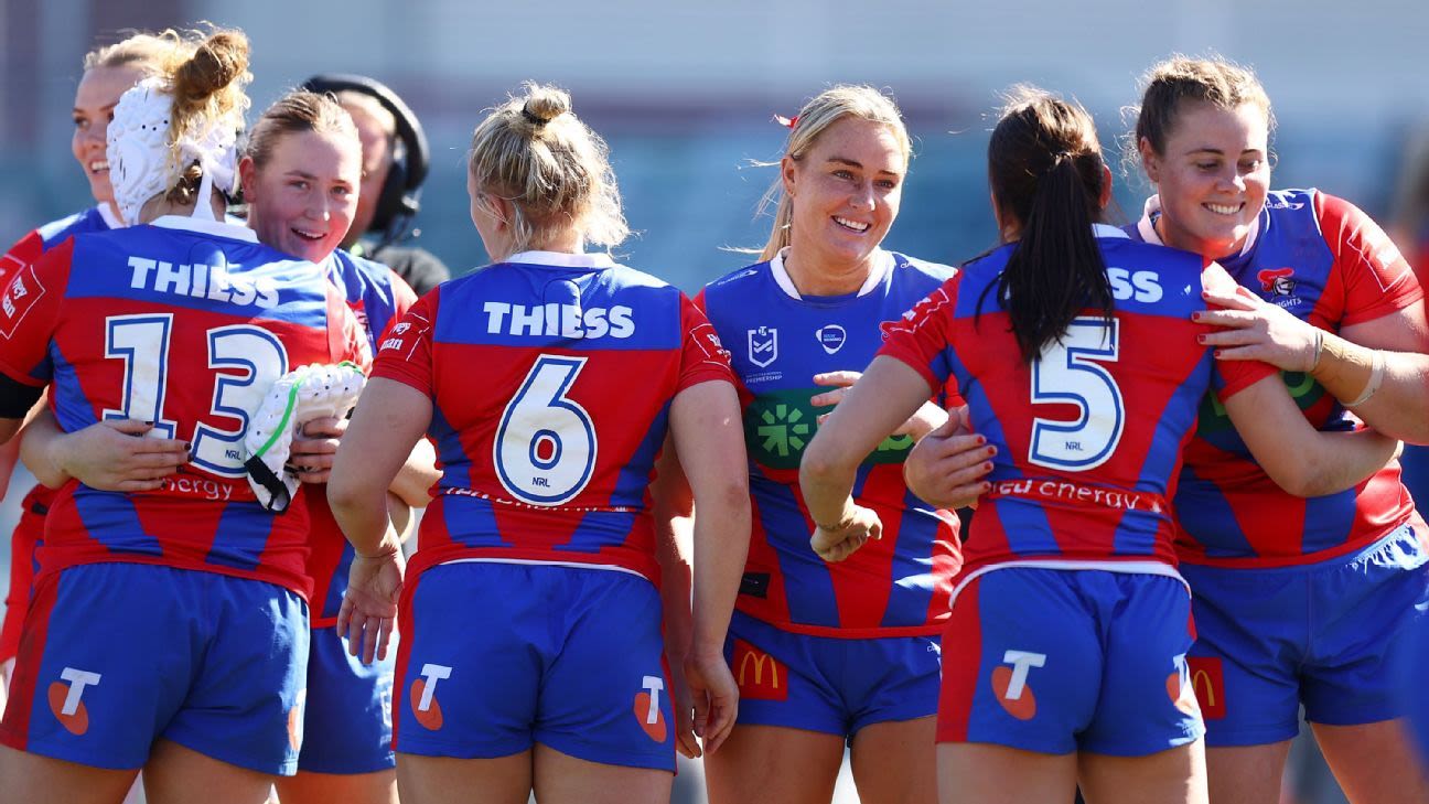 Late penalty try gives Knights NRLW win over Raiders