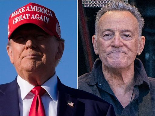 Trump branded ‘moron’ by Bruce Springsteen fans as he taunts star about crowd size at New Jersey rally