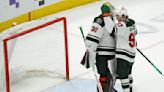 Kaprizov scores twice, rookie Wallstedt has 24 saves for 1st shutout as Wild blank Blackhawks 4-0