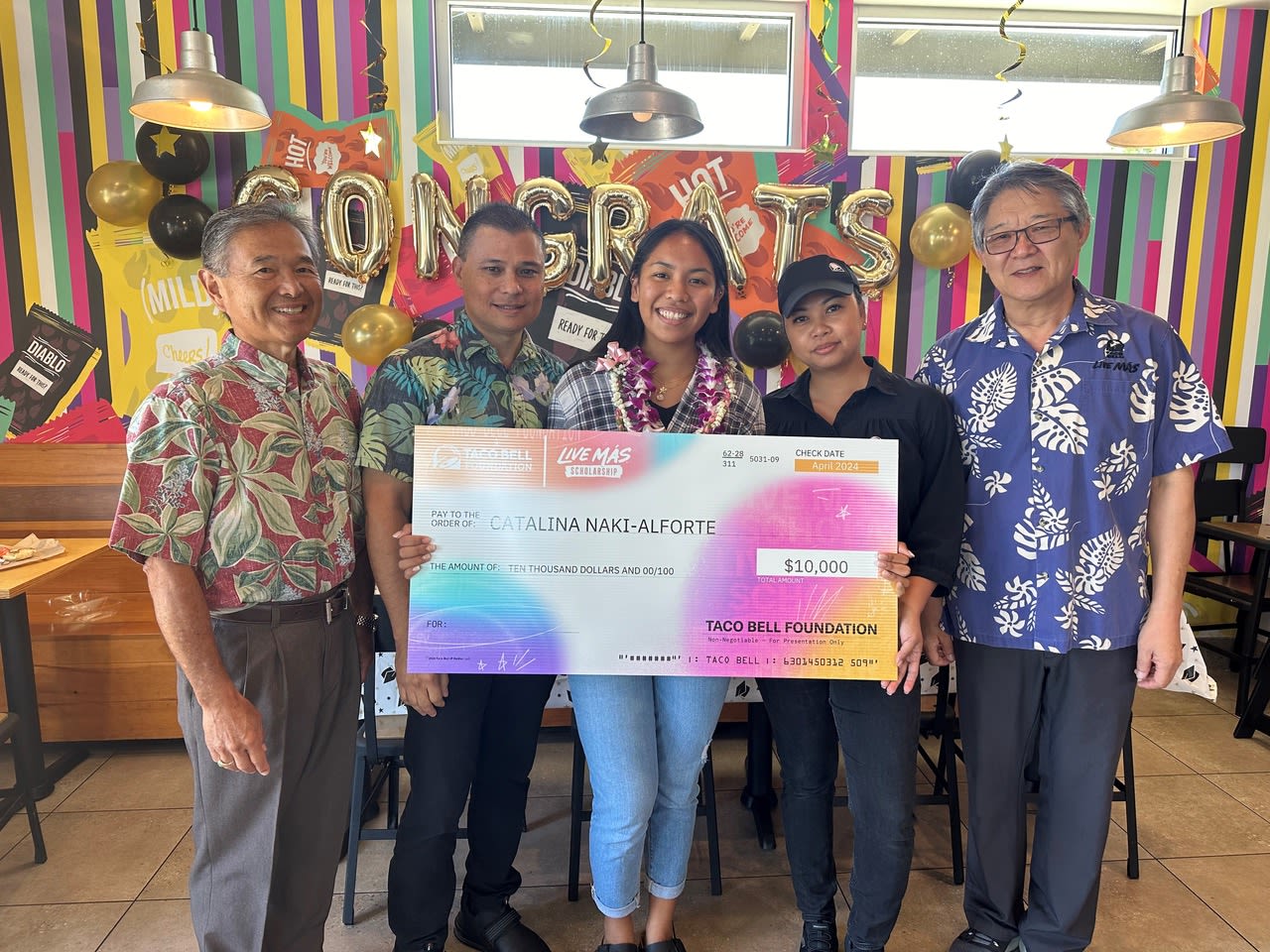 Nanakuli Taco Bell employee awarded $10k Live Más Scholarship