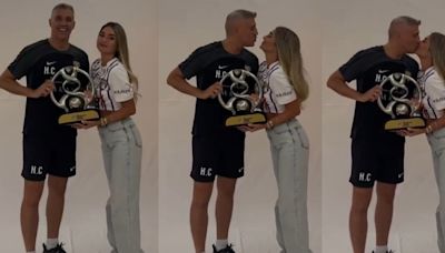 Video: el romántico momento entre Hernán Crespo y su novia al celebrar la Champions de Asia