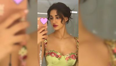 Disha Patani May As Well Have Plucked The Red Daisies From Her Dress To Match Her Wine Red Lip Colour