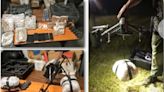 2 arrested after officers find drone carrying bundle with drugs, phones and tobacco near GA. prison