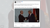 Fact Check: Video of Trump Shaking Hands with President of Group Behind Project 2025 Is Legit