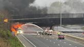 Parts of I-95 closed in both directions in CT after truck fire under overpass