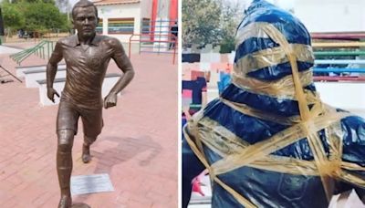 Retiran estatua de Dani Alves en su natal Juazeiro, Bahía