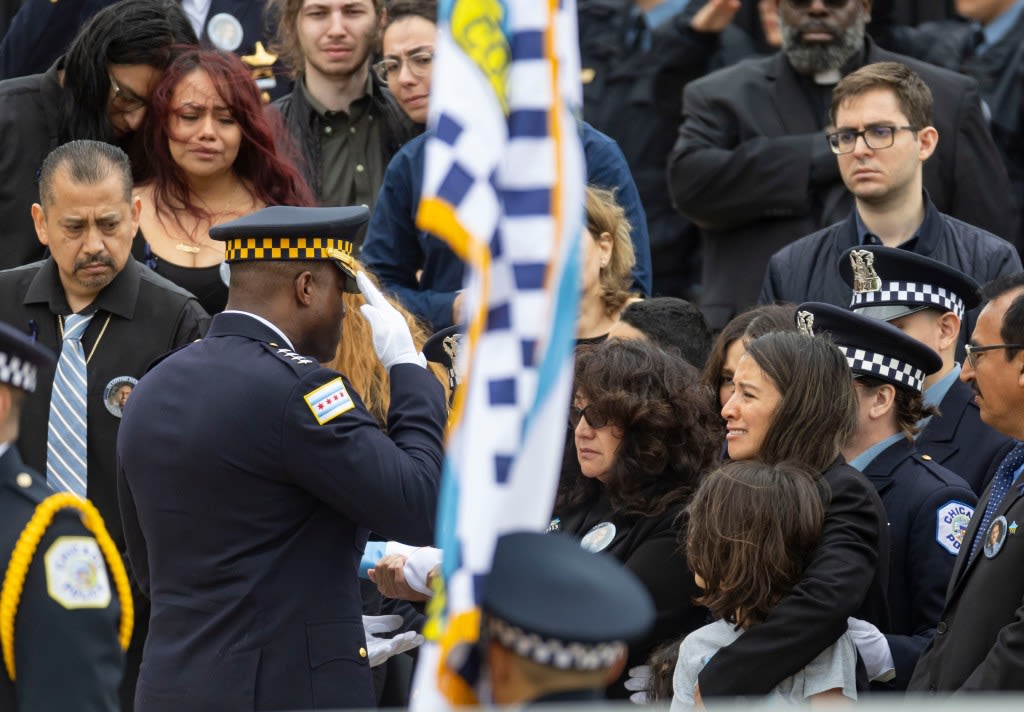 Editorial: At the funeral of a fallen officer such as Luis Huesca, his family sets the rules. Politicians have no standing.