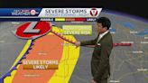 Quiet Sunday followed by severe storm chances on Monday