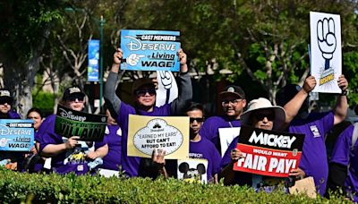 Disneyland union employees chant ‘shut it down’ ahead of strike authorization vote