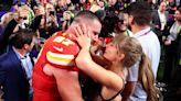 WATCH: Travis Kelce Kisses Taylor Swift In Video Celebrating New Album | iHeart