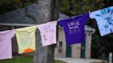 Ozaukee County survivors make T-shirts to hang in Cedar Creek Park for Domestic Violence Awareness Month