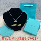 【二手正品98新】Tiffany & Co 925純銀 蒂芬妮藍雙愛心項鍊 小款