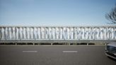 Super impressive wall of wind turbines yield 2,200 kW of quiet energy