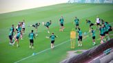 El último entrenamiento del Córdoba antes de viajar a Barcelona, en imágenes