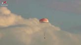 Three astronauts return to Earth after a year in space. NASA's Frank Rubio sets US space record