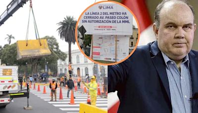 Línea 2 del Metro de Lima: MML coloca carteles en contra de construcción de Estación Central y obstruye visión de plan de desvíos