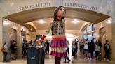 Little Amal, a 12-foot puppet of a Syrian refugee, will travel the US