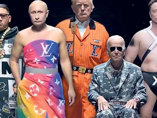 Bizarre images show world leaders on catwalk in AI-generated fashion show