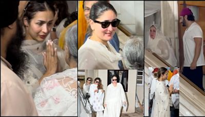 Kareena Kapoor trolled for smiling, wearing glares; BF Arjun Kapoor attends Malaika Arora's father's prayer meet at Gurudwara