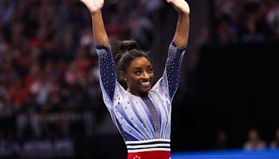 Simone Biles leads at US Olympic trials, but shaky beam routine gets her fired up