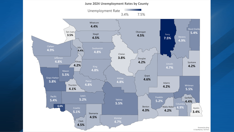 Increase in Employment numbers for Yakima County