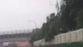 影／上班注意！豪雨狂降中台灣 國道后里段水淹半輪胎高