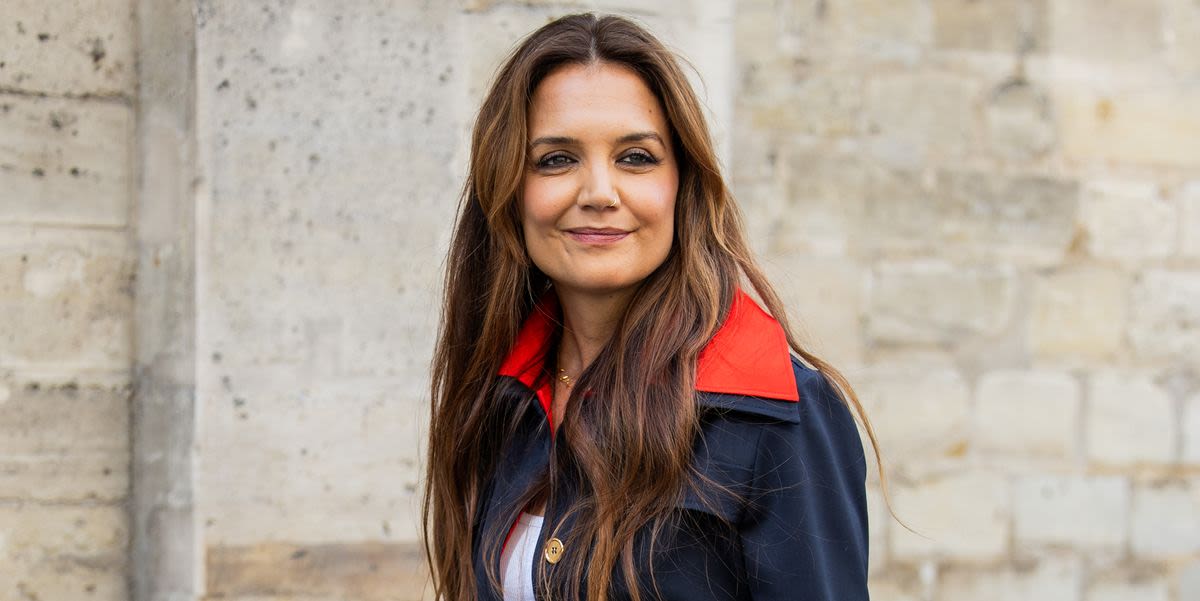 Katie Holmes's Refined Take on Parisian Style Includes a Pop of Red