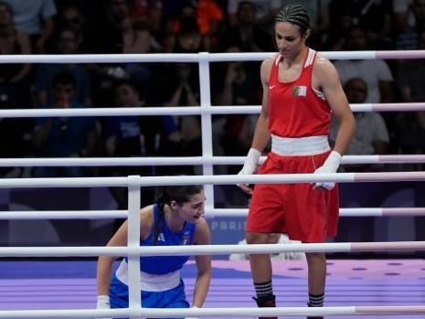 Italian boxer abandons bout against Algerian disqualified from previous competition for elevated testosterone | CBC Sports