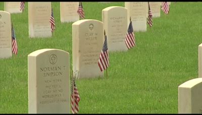 Memorial Day weekend flag placing at Woodlawn National Cemetery