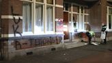 Belarusian embassy in the Netherlands adorned with anti-Lukashenko graffiti