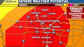 Severe storms likely at times Tuesday with rounds of thunderstorms