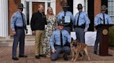 Latest class of new K9 officer graduates receive badges at Georgia Governor’s Mansion