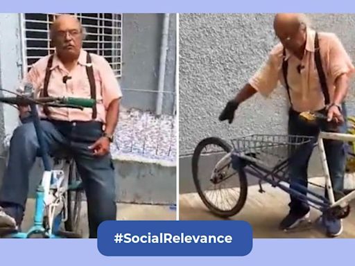 Viral video: Anand Mahindra applauds elderly Gujarat man for innovative cycle designs