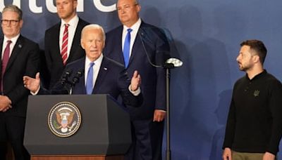 You could sense the embarrassment: Biden’s press conference a sign of how low the presidency has sunk | John Crace