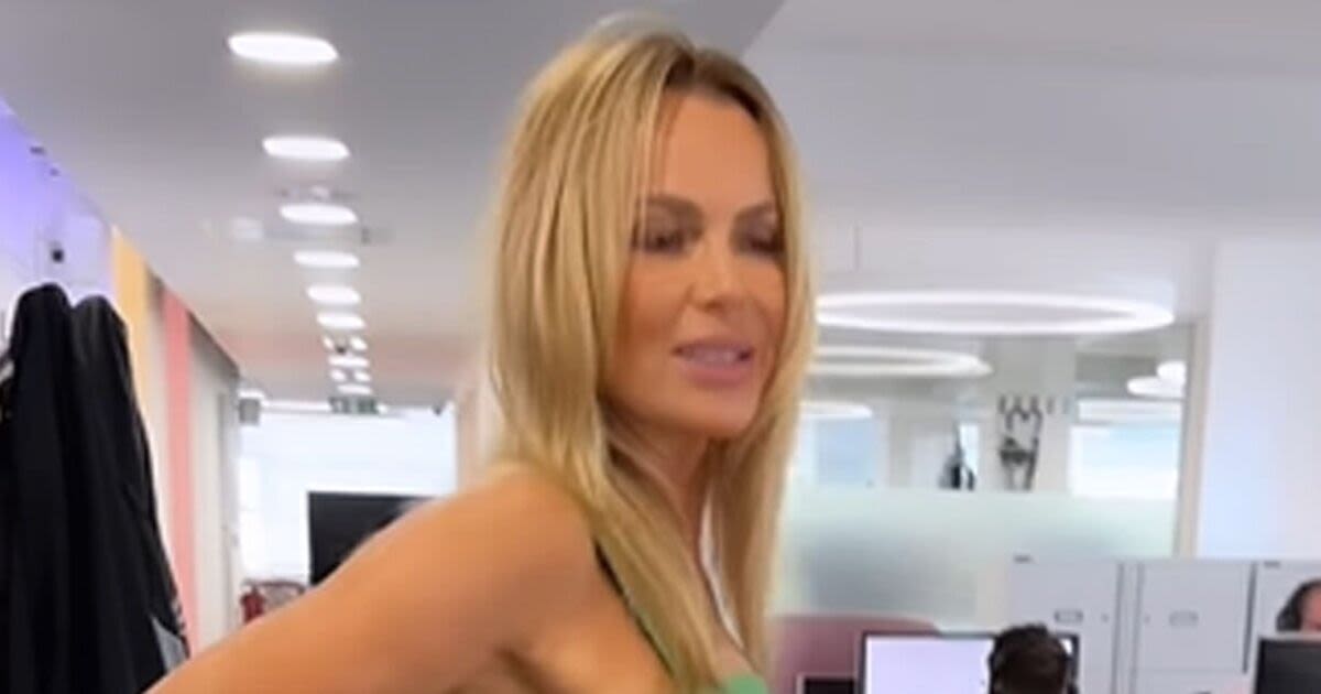 Amanda Holden looks half her age as she flashes tummy in green crop top