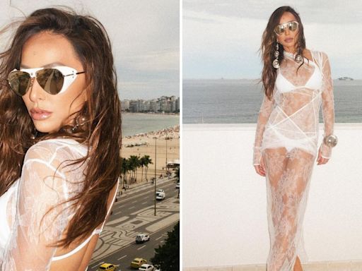 Sabrina Sato mostra look de renda nunca postado e fãs reagem: 'Deslumbrante'