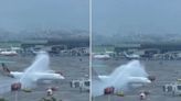 VIDEO: Team India's VISTARA FLIGHT Gets 'Water Salute' Upon Arrival