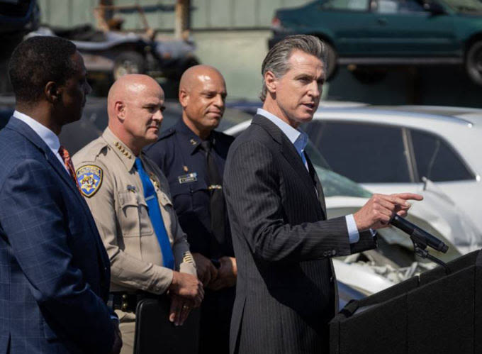 California Governor Gavin Newsom Increases CHP Deployment in Oakland Following Recovery of 1,100+ Stolen Cars