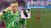 Image of Jordan Pickford's water bottle goes viral after his penalty heroics vs Switzerland