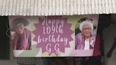 Ruth Crawford celebrating her 109th birthday with her family and sorority