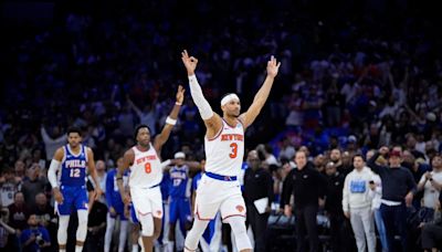 Ex-Villanova Stars Jalen Brunson, Josh Hart And Donte DiVincenzo Lead Knicks To Series-Clinching Victory In Philadelphia